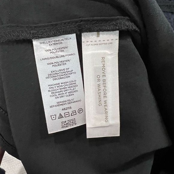 Ann Taylor Dark Blue & Black Lace Short Sleeve Dress - Picture 5 of 7